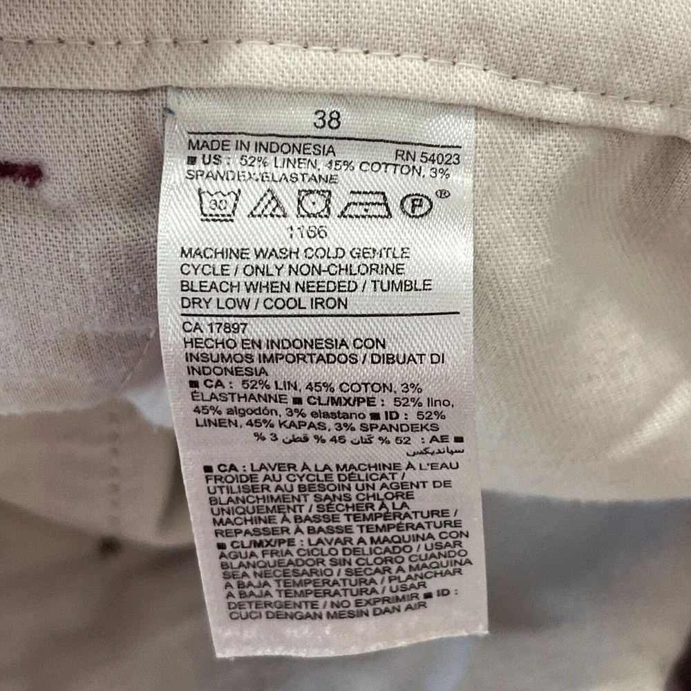 Old Navy Shorts Mens 38 Linen Slim Fit Chino Coastal Minimal Resort Classic‎